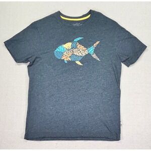 Howler Brothers Charcoal and Blue Fish Tee